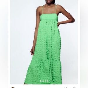 Zara green Midi dress